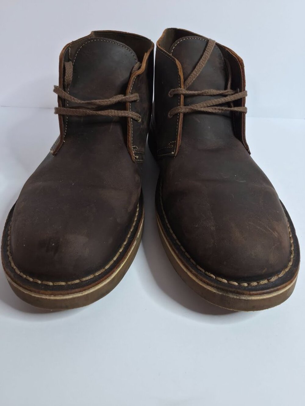 Mens Brown Leather Chukka Desert Boots US 10.5 UK 9.5 EU 44 Made In India